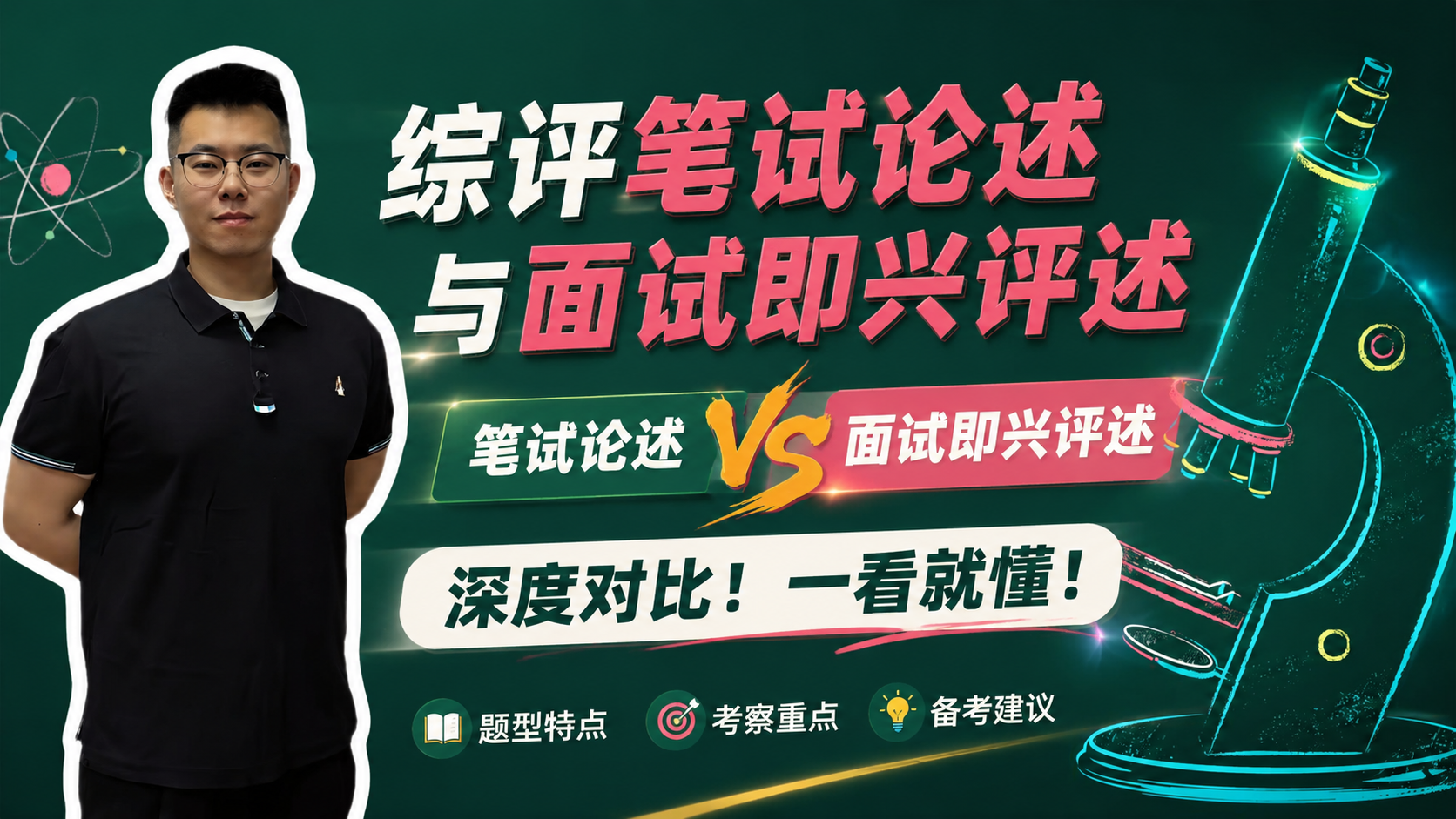综评笔试论述题与面试即兴评述对比分析